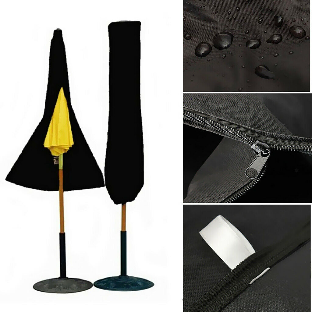 Black Parasol Cover Garden Umbrella Protective Weather Cover Waterproof