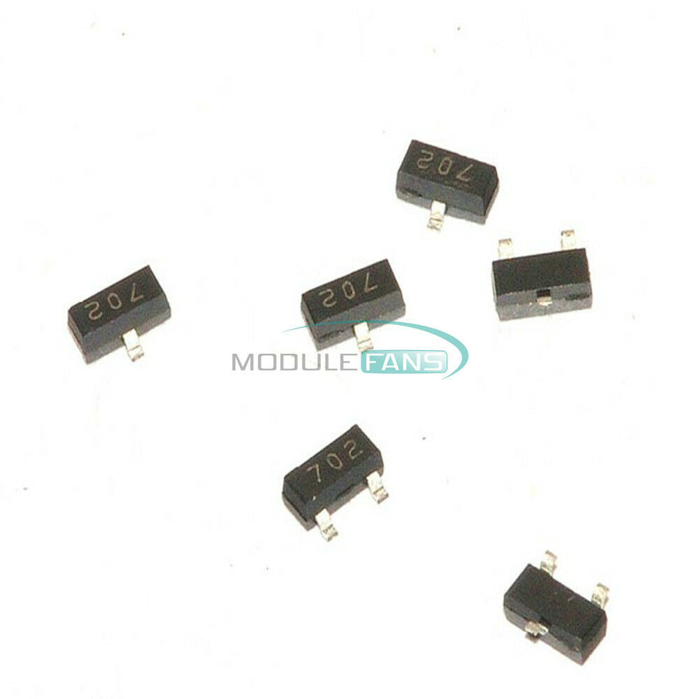 100Pcs 2N7002 702 7002 SOT-23( SMD ) N-Channel 60V 115mA MosFET M
