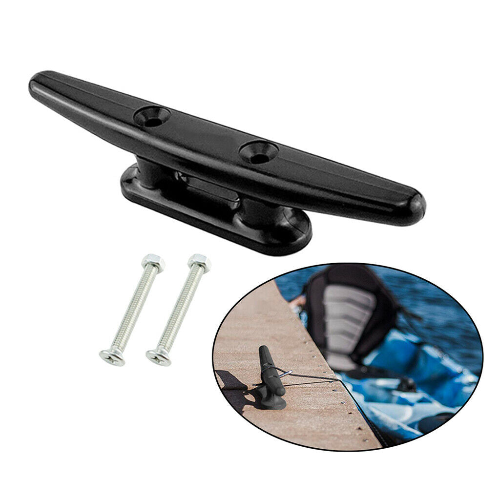6" Durable Nylon Dinghy Marine Boat Dock Anchor Line Tie Down Cleat Black