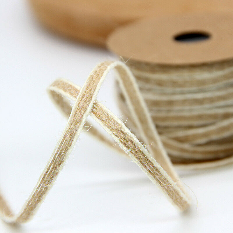 New 10m/Roll Natural Jute Ribbon Twine Rope String DIY Craft Burlap Wraps