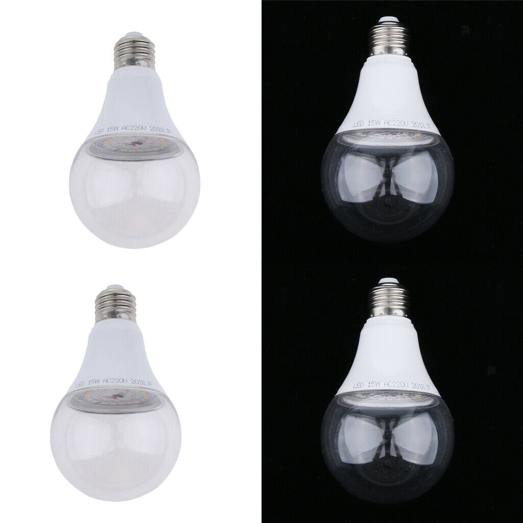 2 Pack E27 Socket Plant Growth Light Lamp LED Bulb for Office Home Garden