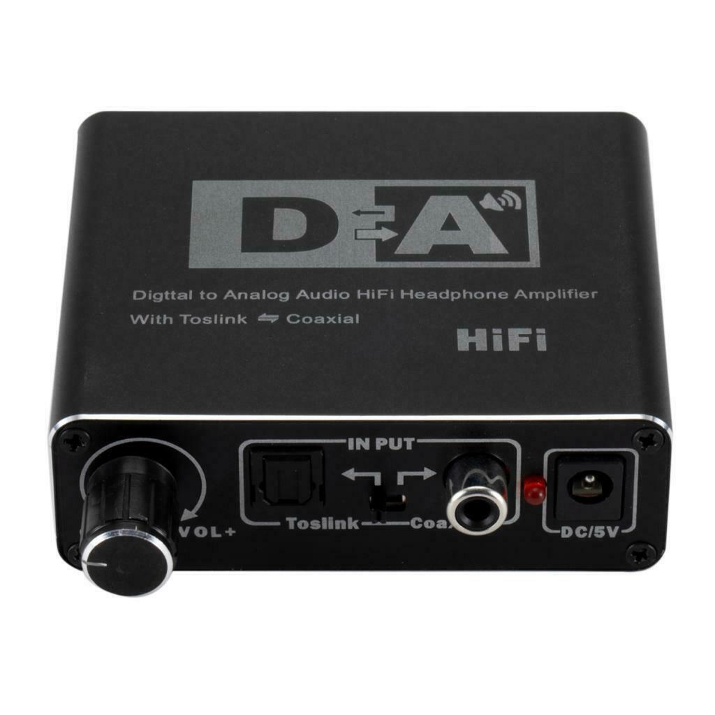 Digital Toslink Coaxial Optical to Analog Audio Adapter L/R 3.5mm Converter