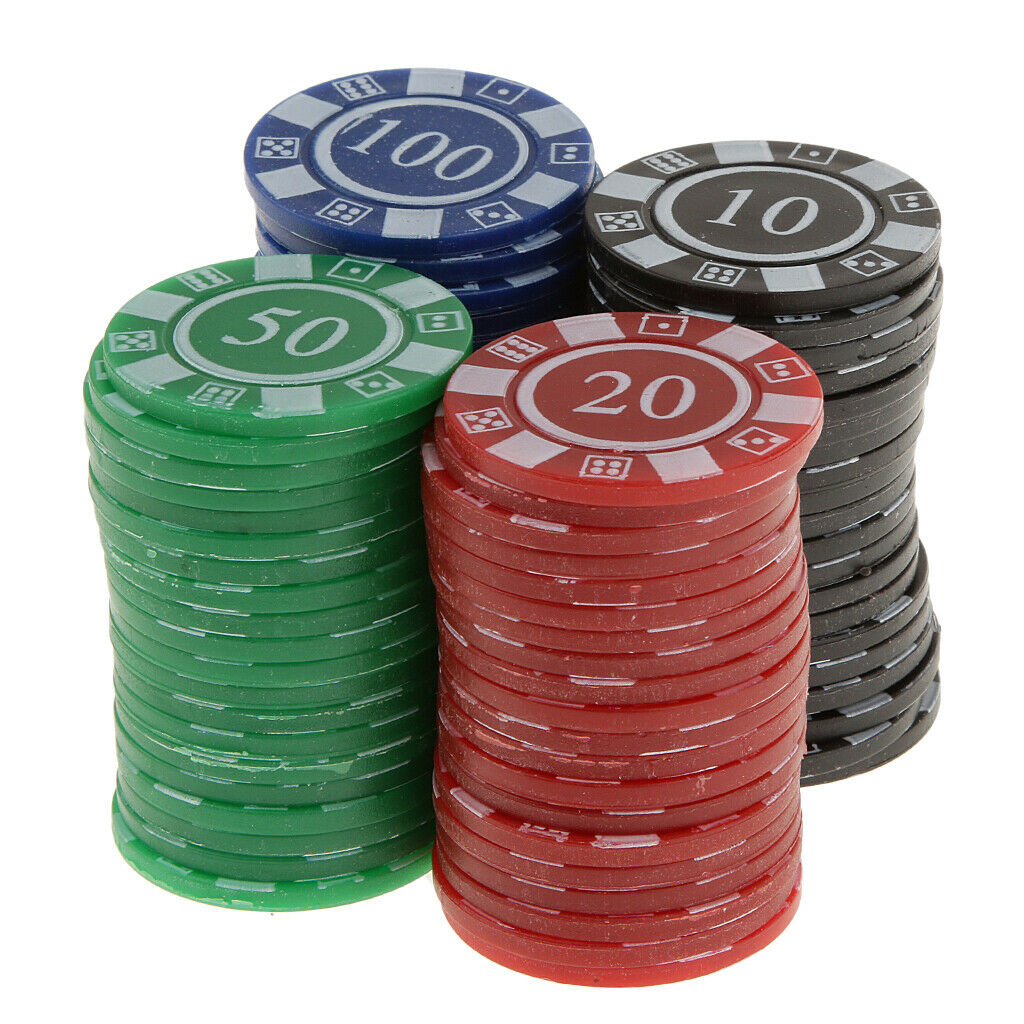 160 Pieces Math Poker Chips Markers for Bingo Family Games Learning Fun