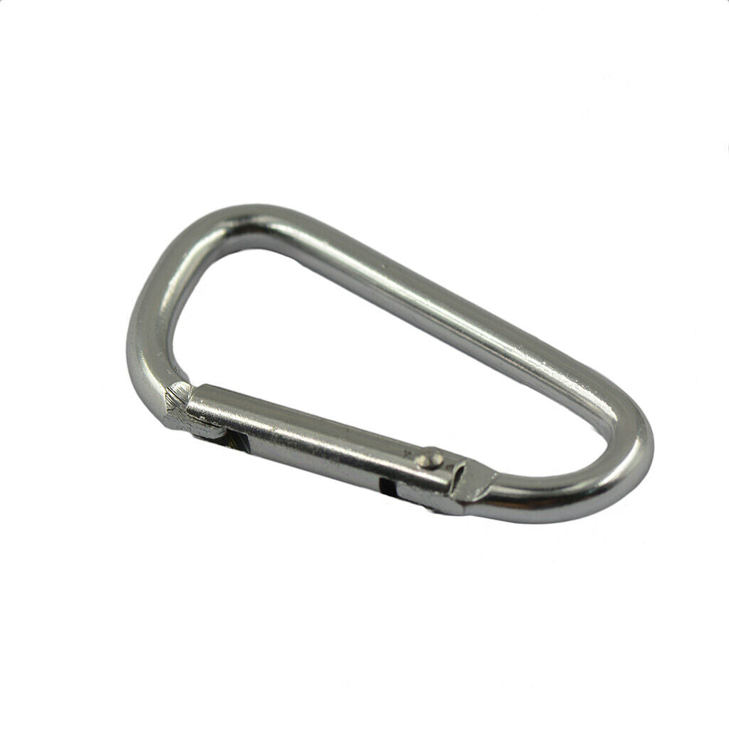 40Pcs Aluminum Carabiners Keychain D Shape Durable D-Ring Carabiner Clip Hook