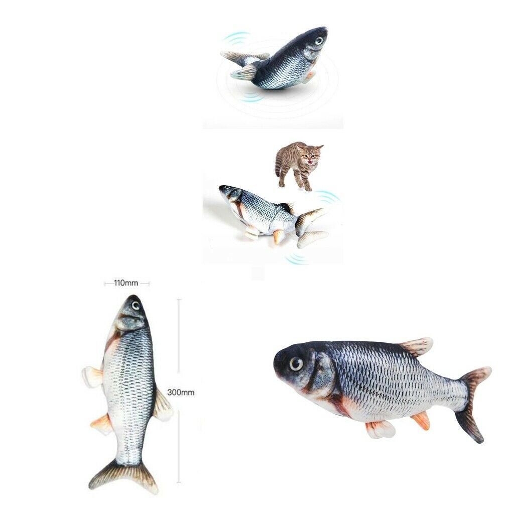 2pcs Cat Cat Electric Fish Toys Funny Cat Bite Kicker Teaser Toys For Cats