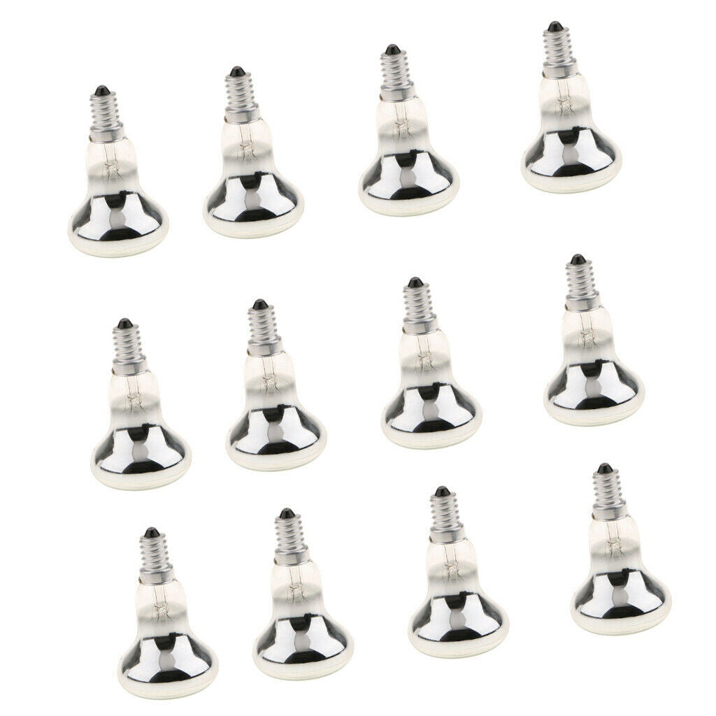 12Pcs R50 Reflector Tungsten Filament Spotlight Bulb   Lamp SES E14 60W