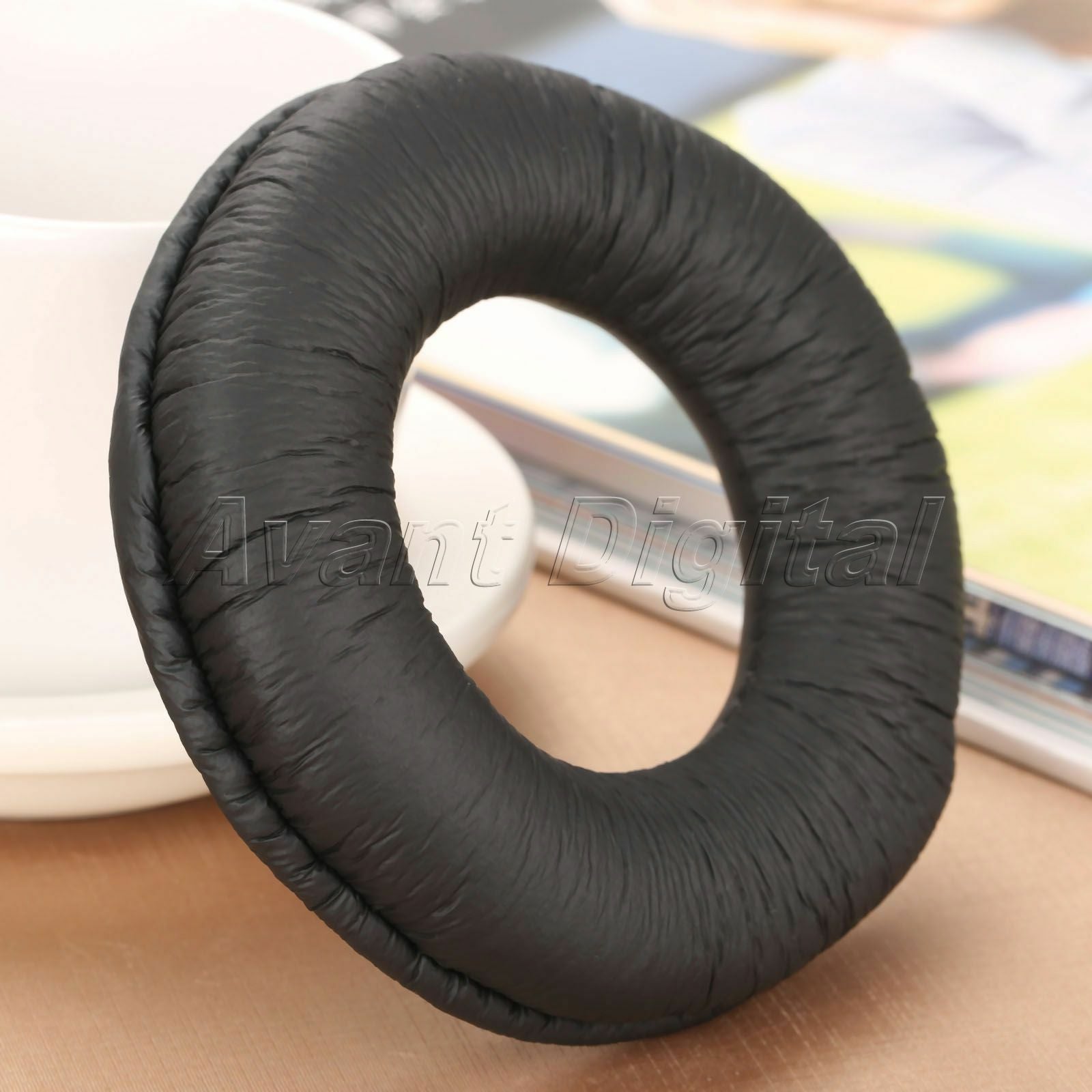 Black Leatherette Ear Cushion Kit Cover For Headphones Panasonic RP-HT161 1×