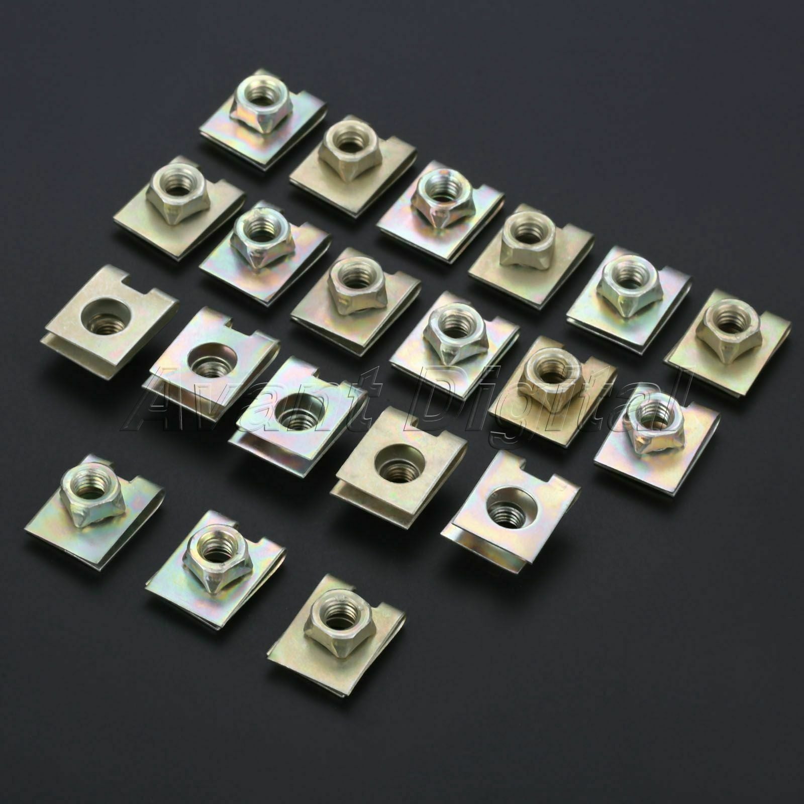 Wholesale 20Pcs Car Nuts Speed Clips-U 22x16mm Fasteners Retaining Rivets Metal