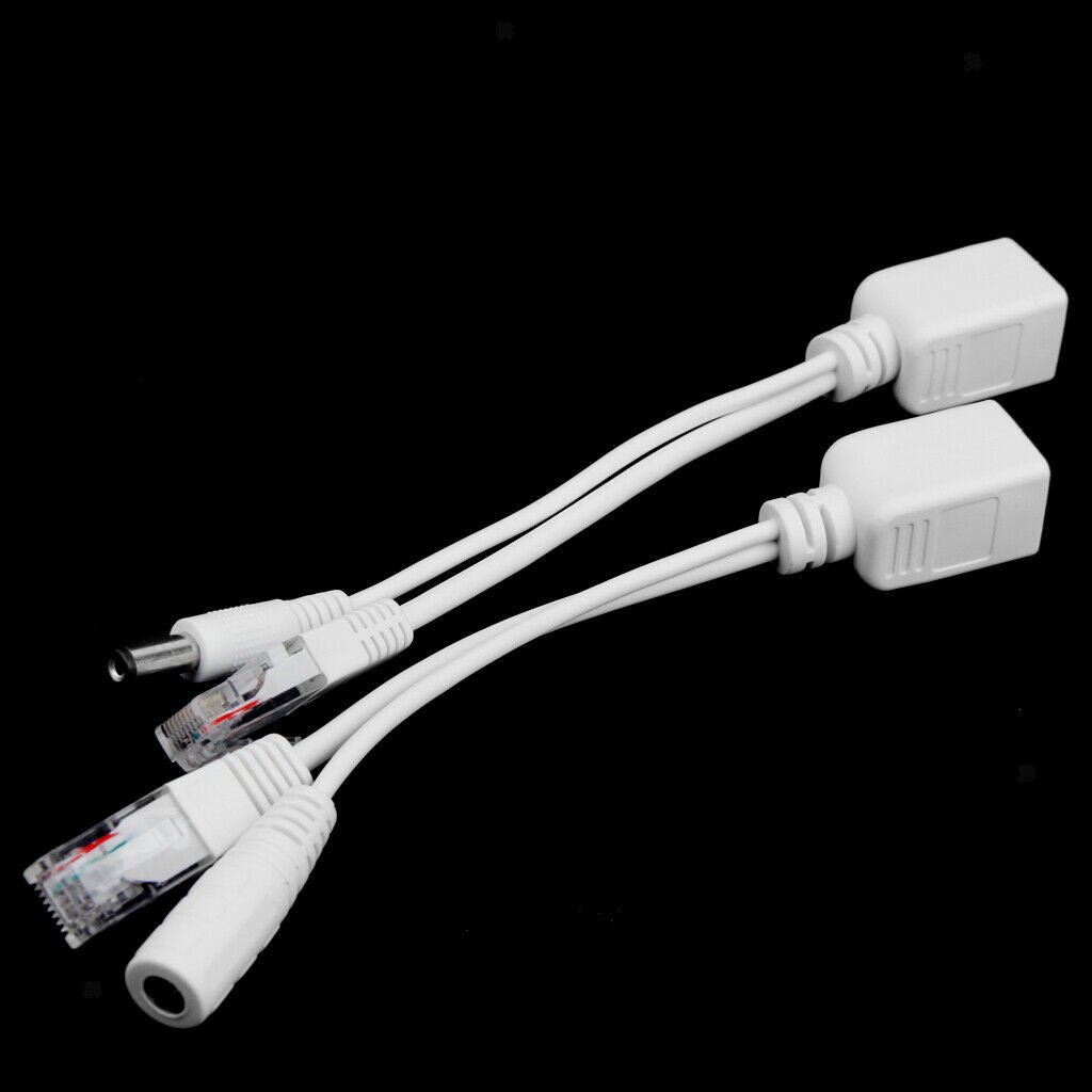 10x Set of 2Pcs Power over Ethernet Passive PoE Adapter Injector + Splitter Kit
