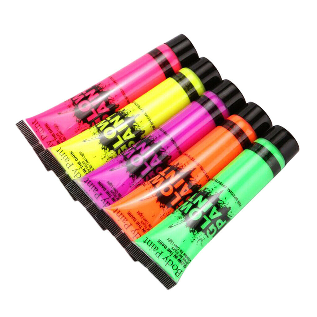 5 lot Face Paint Body 5Colors Glow Painting Wax Fancy Dress Accessories