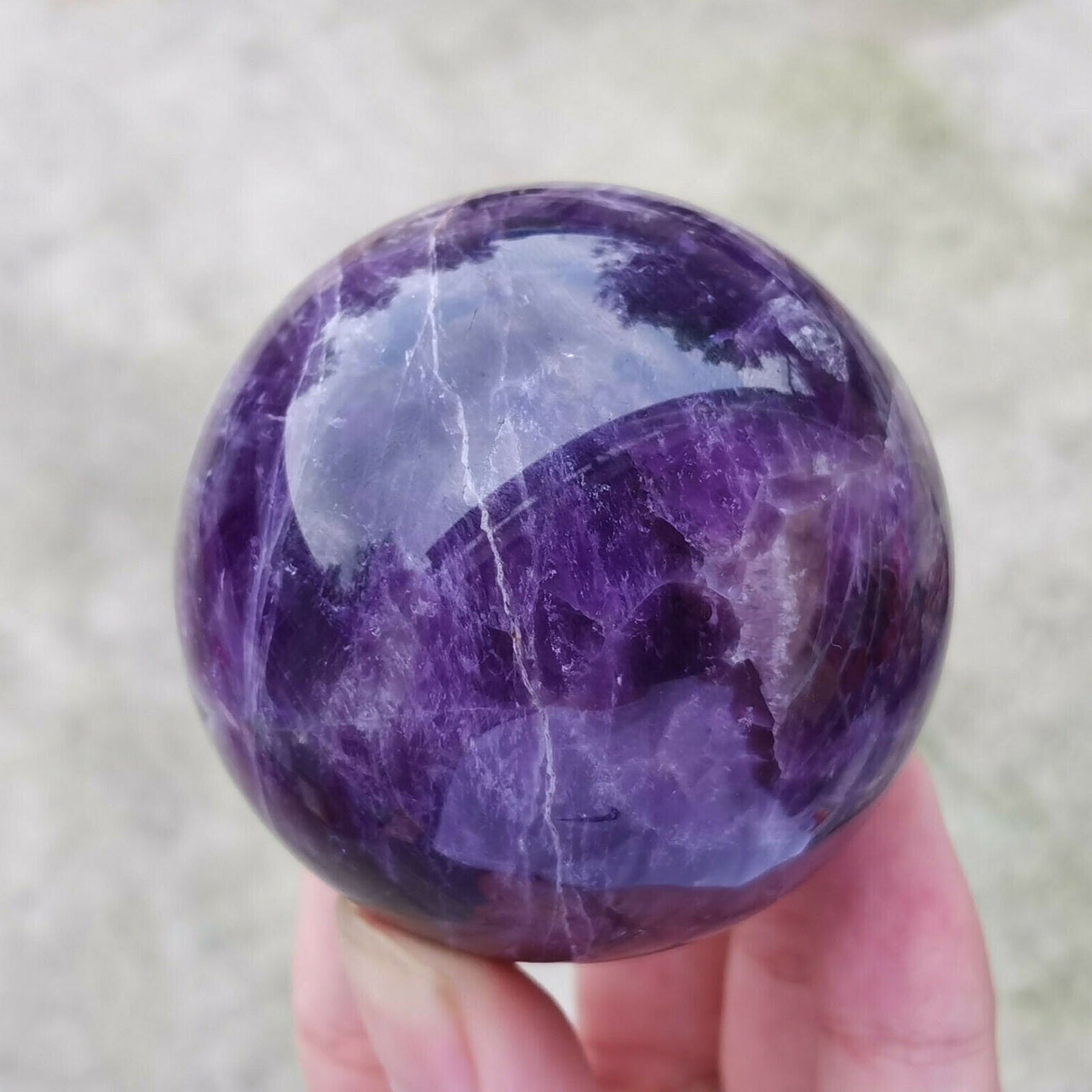 1pc Natural dreamy amethyst ball 45mm quartz crystal sphere reiki healing