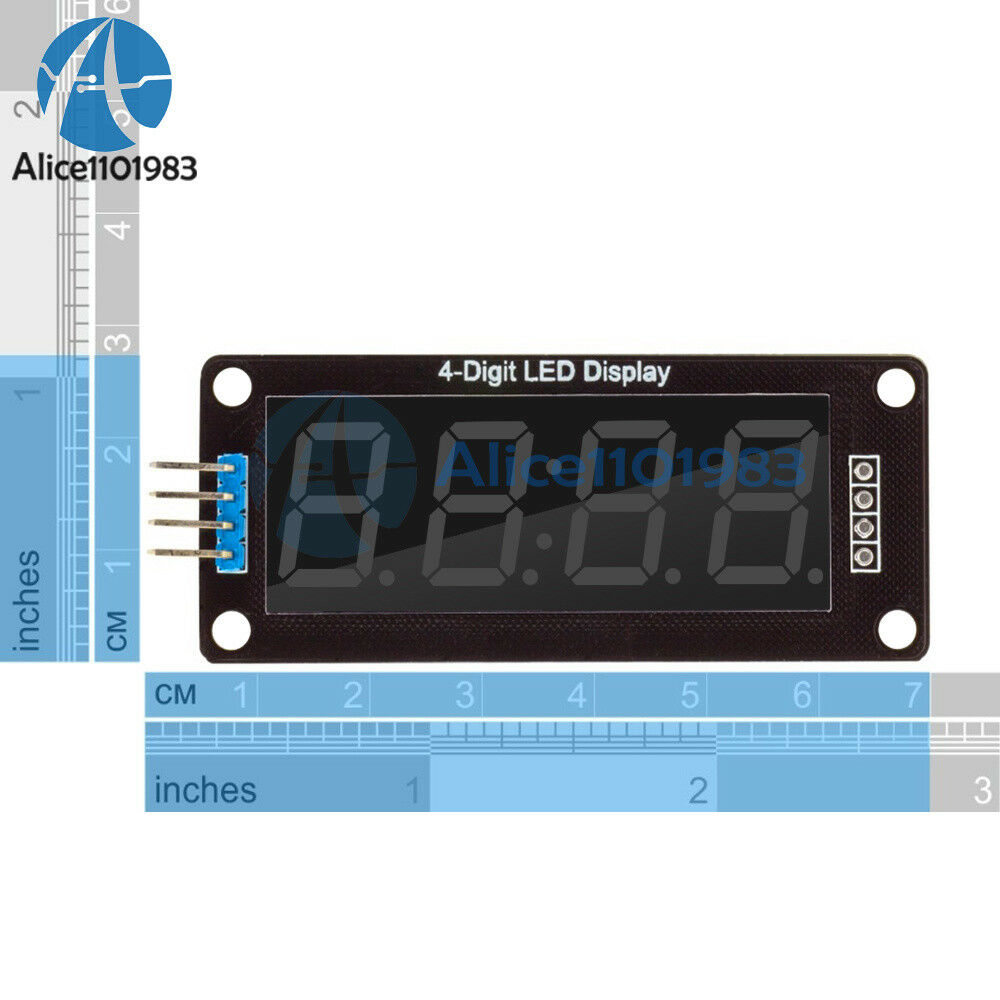 Yellow 0.56" inch TM1637 4-Bits Digital LED Clock Tube Display for Arduino