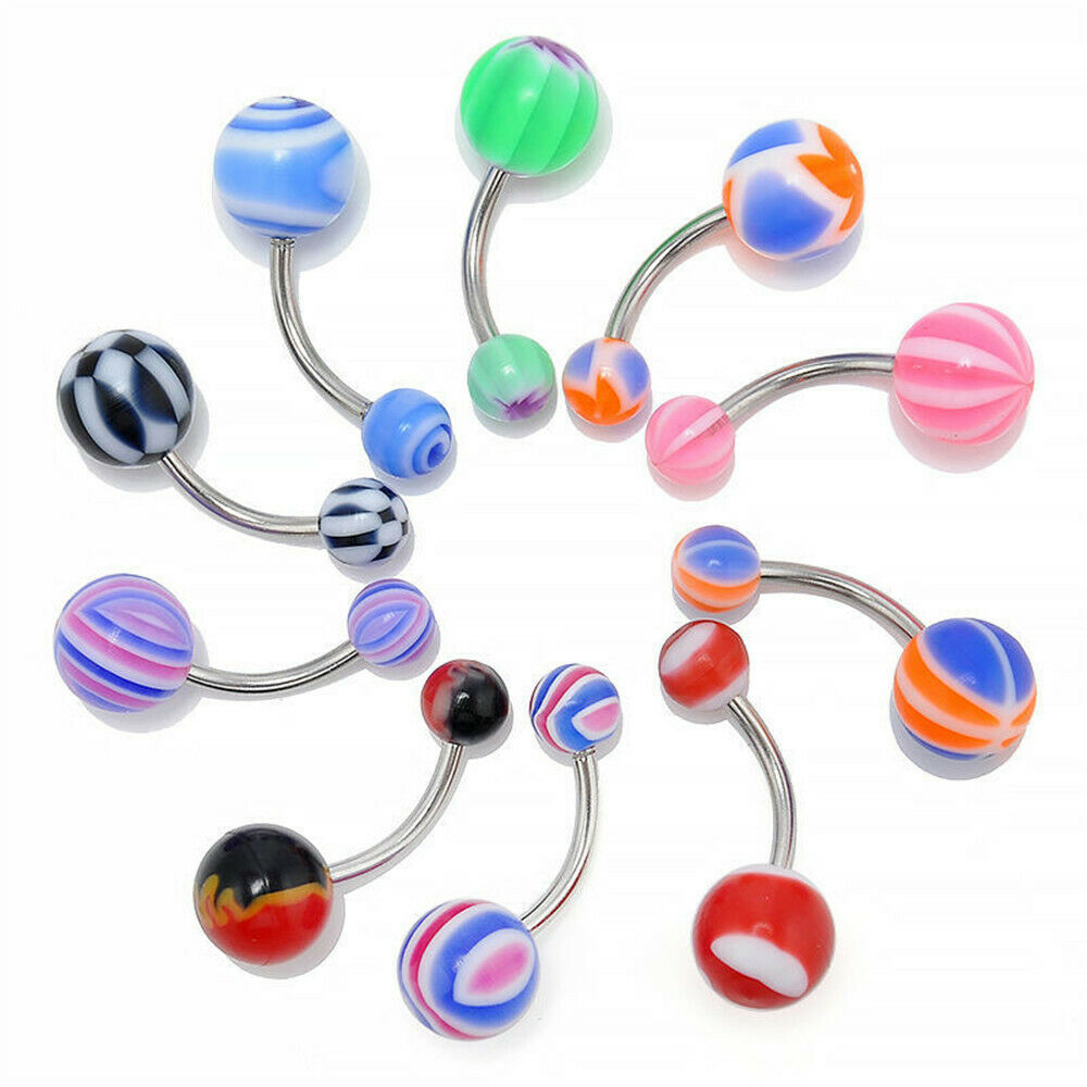 30PCS/Set MULTI-PACK OF MIXED STYLE BELLY BARS / NAVEL RINGS PIERCINGS Jewelery