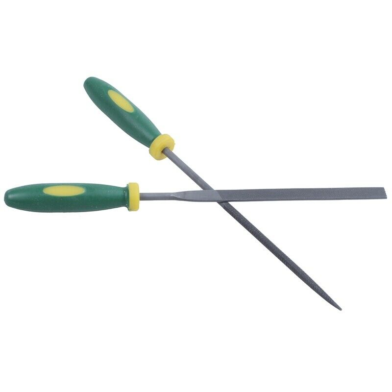 6 Pcs Plastic Handle Flat Square Round Needle Files Set T8S4S4