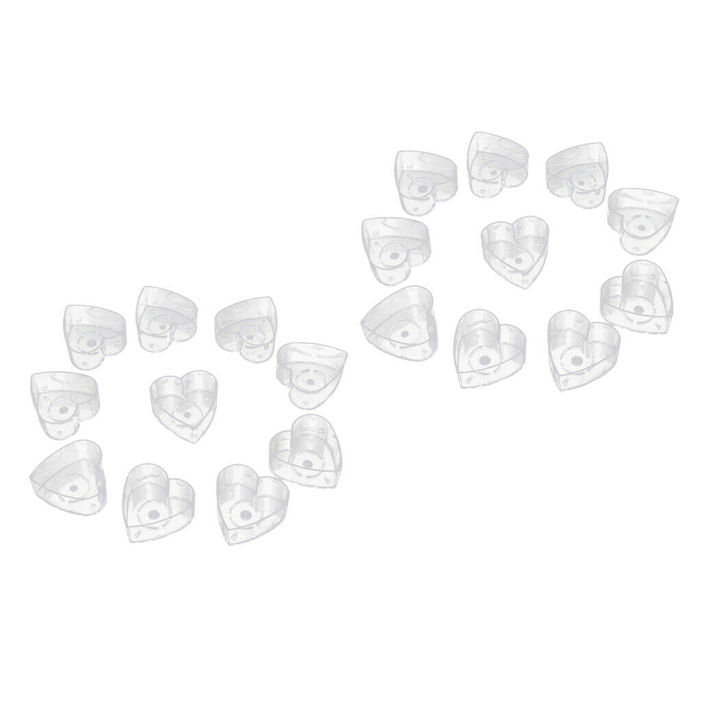 Prettyia 20Set Heart Heat-Resistant Plastic Tea Light Cups DIY Candle Craft