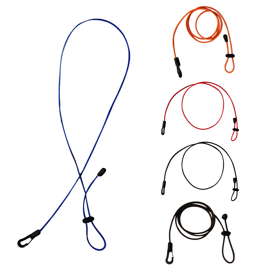 5 Pieces Durable Kayak Paddle Leash Canoe Fishing Rod Holder Shock Cord