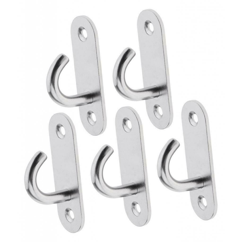 5pcs M5 Wall Hook Hanger Stainless Steel Pad Eye Plate for Yoga Swing Boat
