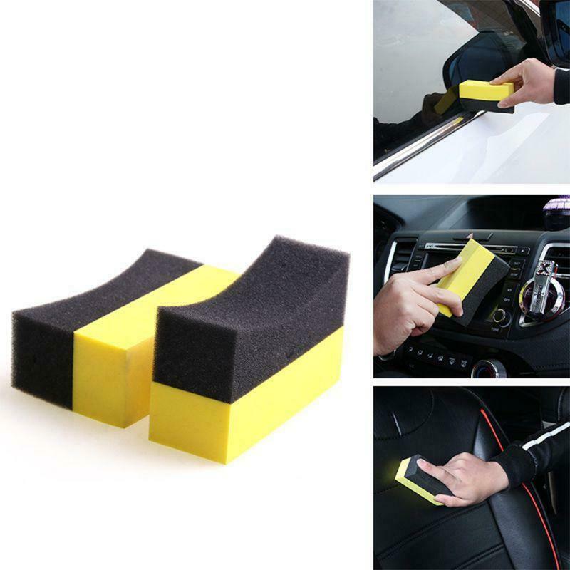 6Pcs Tire Contour Dressing Applicator Pads Gloss Shine Color Polishing Sponge