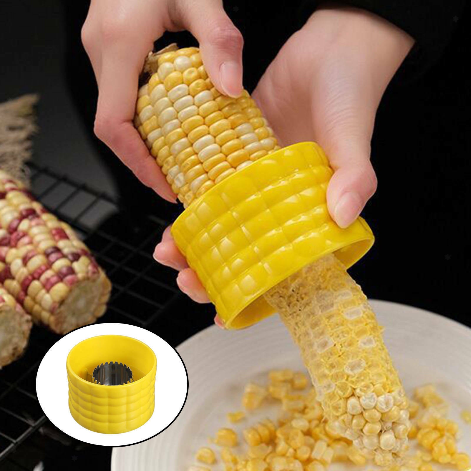 Yellow Corn Stripper Kitchen Gadgets COB Kernel Cutter Shaver for Cooking
