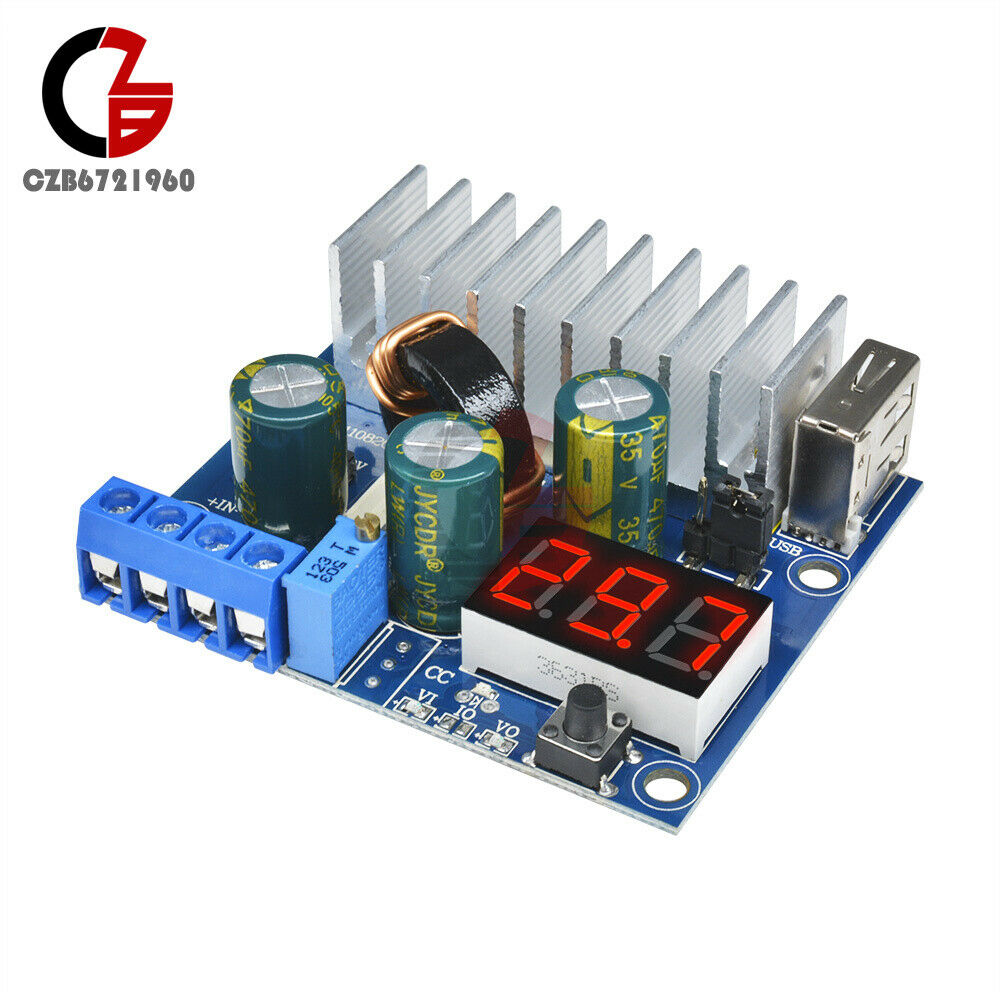 DC-DC Adjustable Converter Step up Module Power Supply USB Voltmeter 3~35V 6A