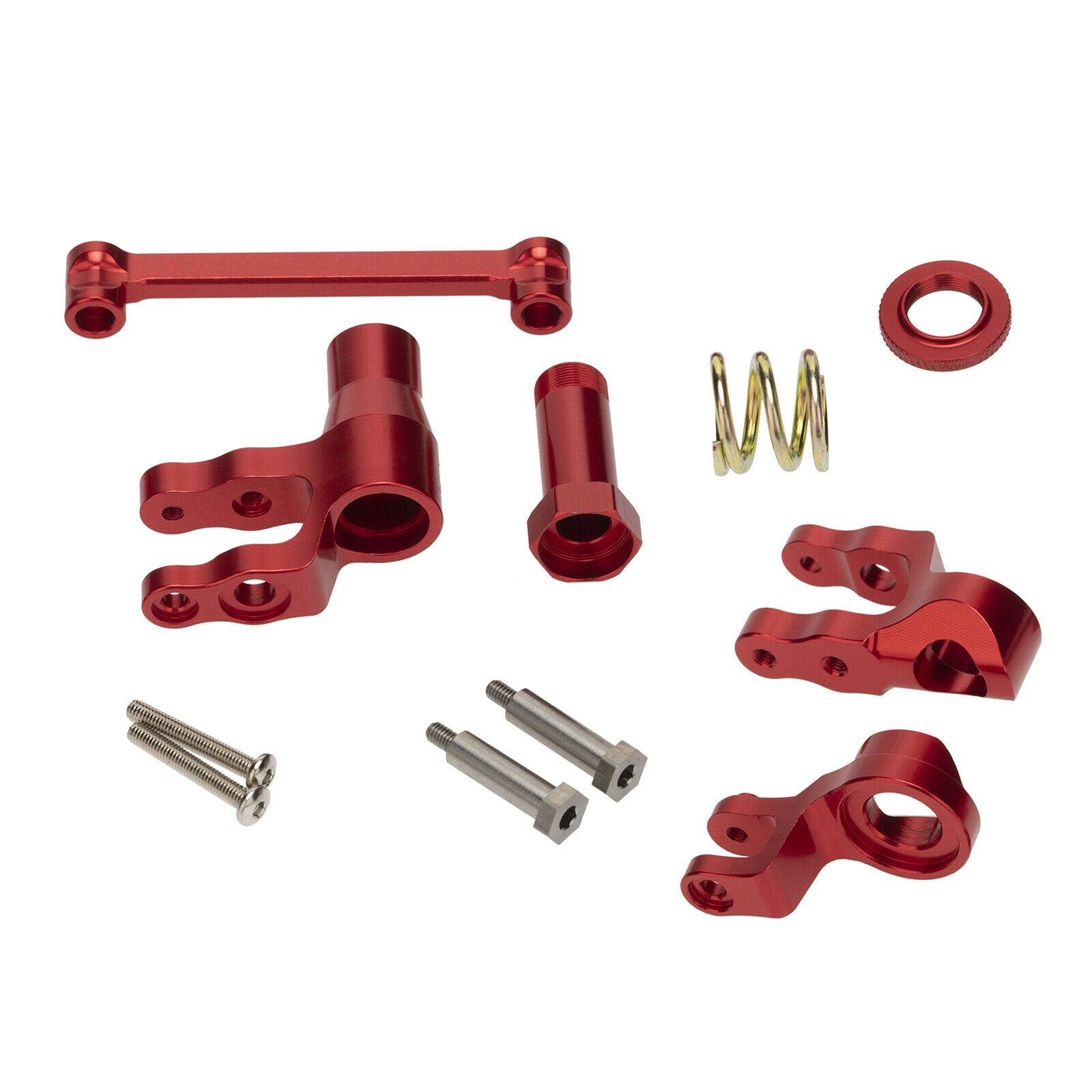 Heavy Duty Aluminum Steering Bellcrank Set for Maxx 1/10 RC Car Parts Red