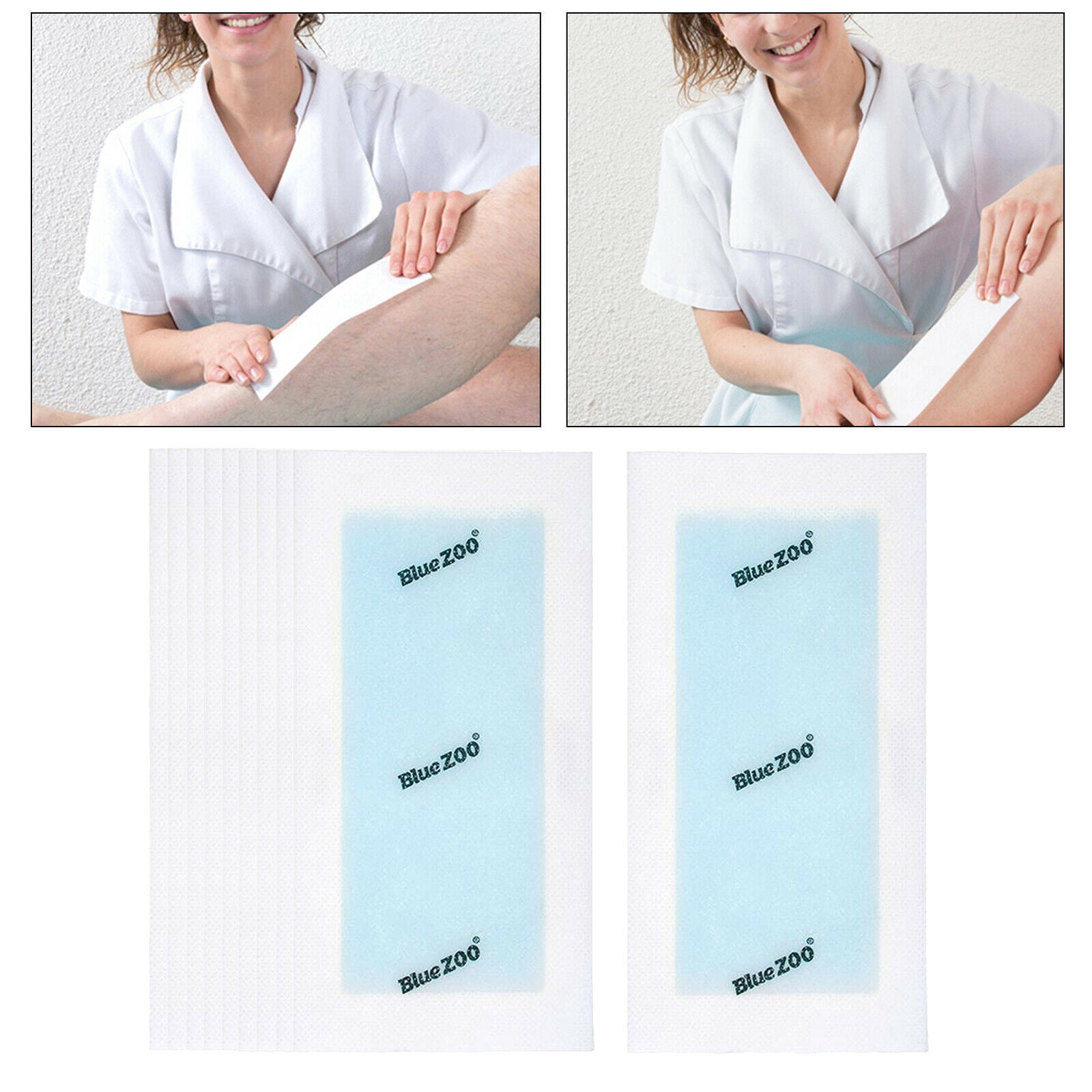 10x Hair Removal Wax Strips for Upper Lip Chin Fingers Toes Facial Chamomile