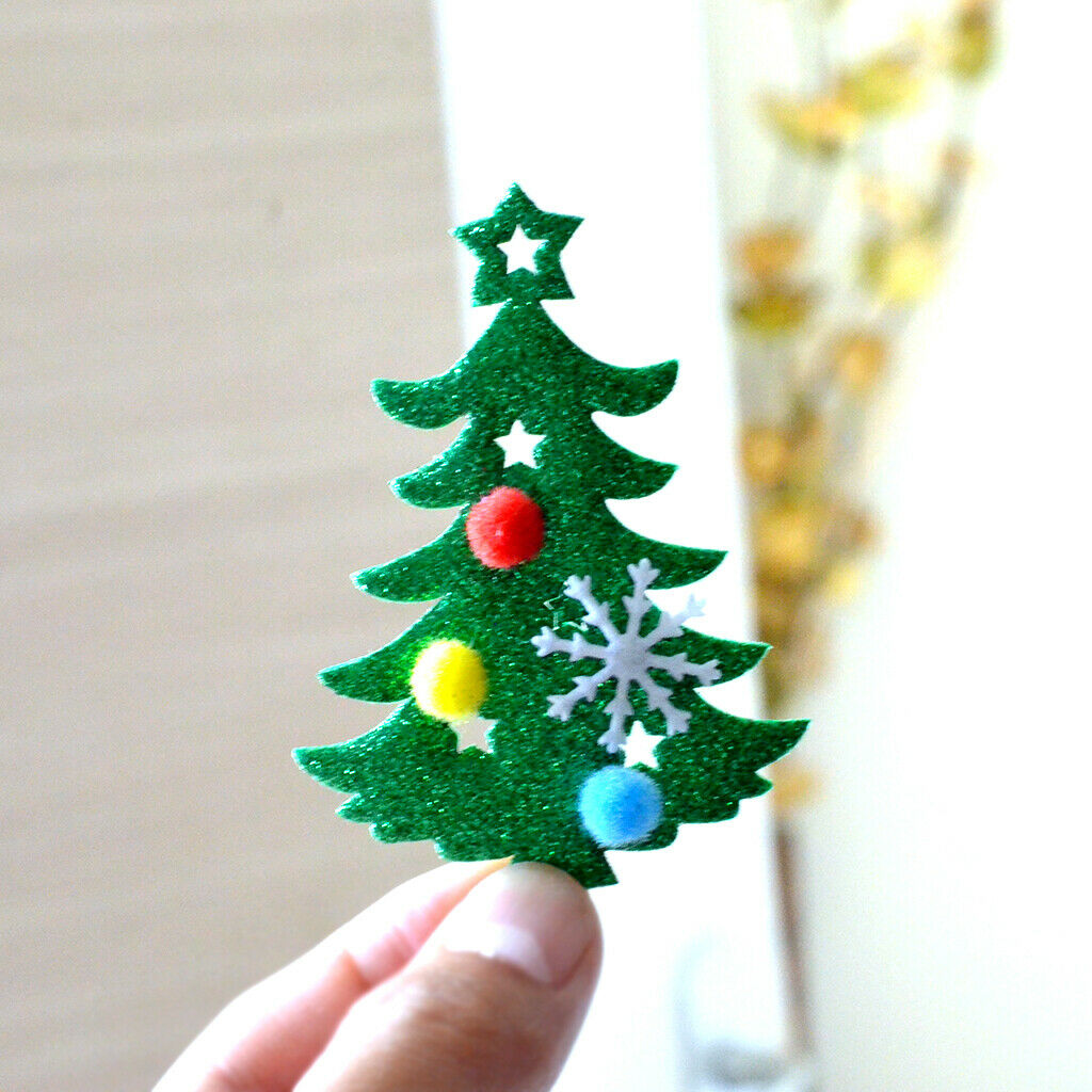 8Pcs Rainbow Christmas Tree Embellishments for Christmas Clothes Jewelry Sewing