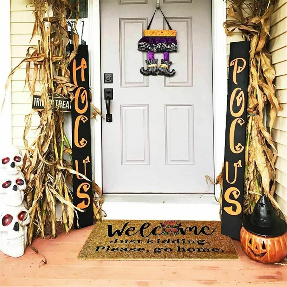 Holiday Dress Up Door Mat Outdoor Carpet Welcome Home Blanket Halloween Doormat