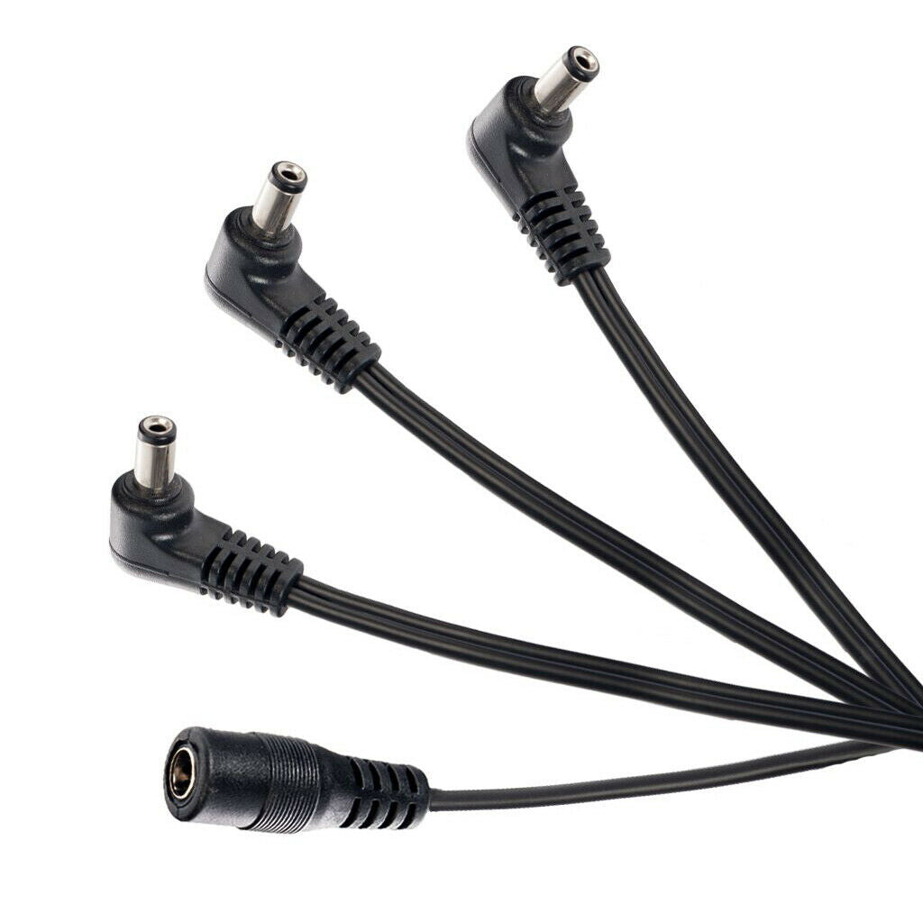 Electric Guitar Effects Pedal 3-Way Daisy Chain Cable Angled  Cable