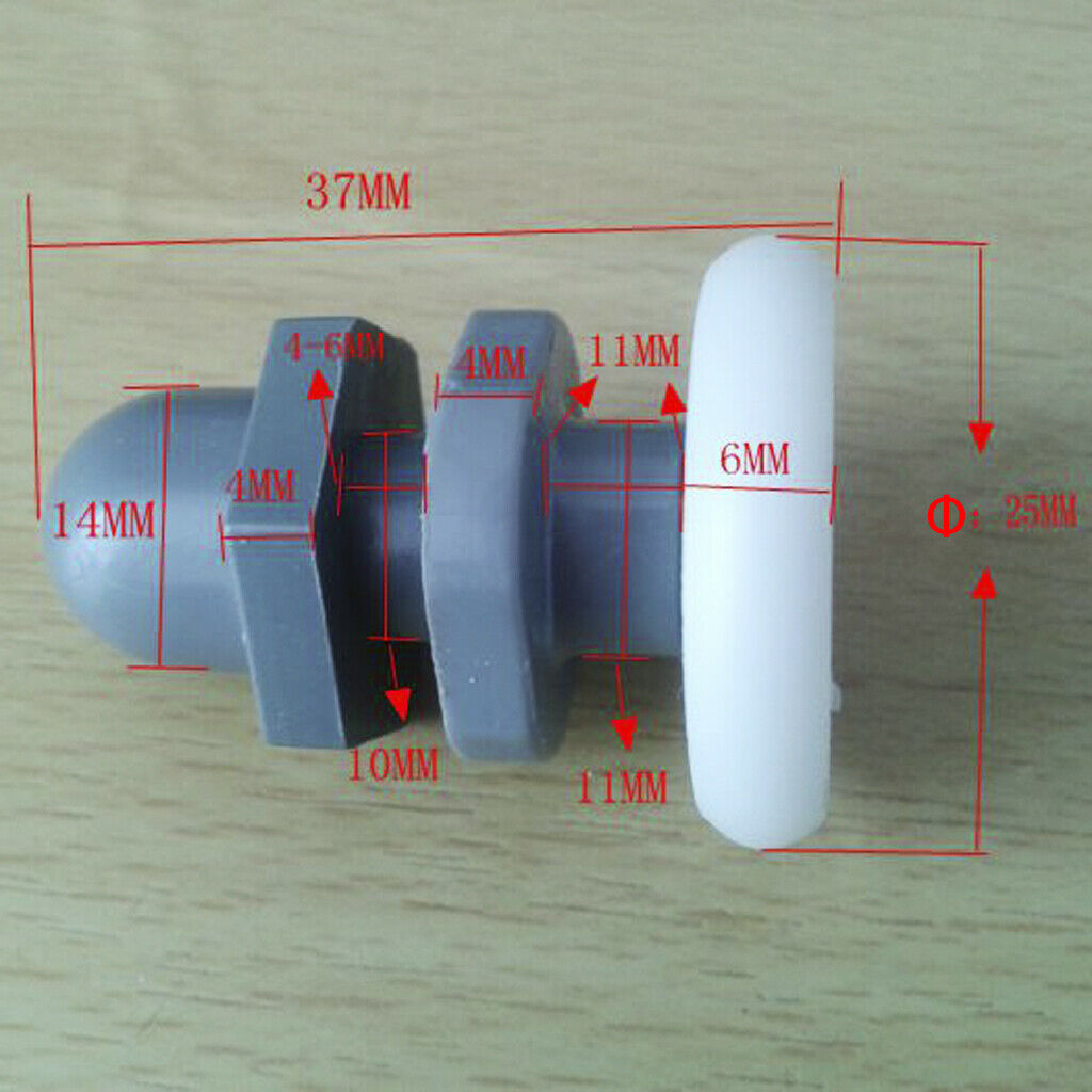 Bathroom Patio Shower Door Roller Dia 0.98" f/ Bathroom Glass Door Decor