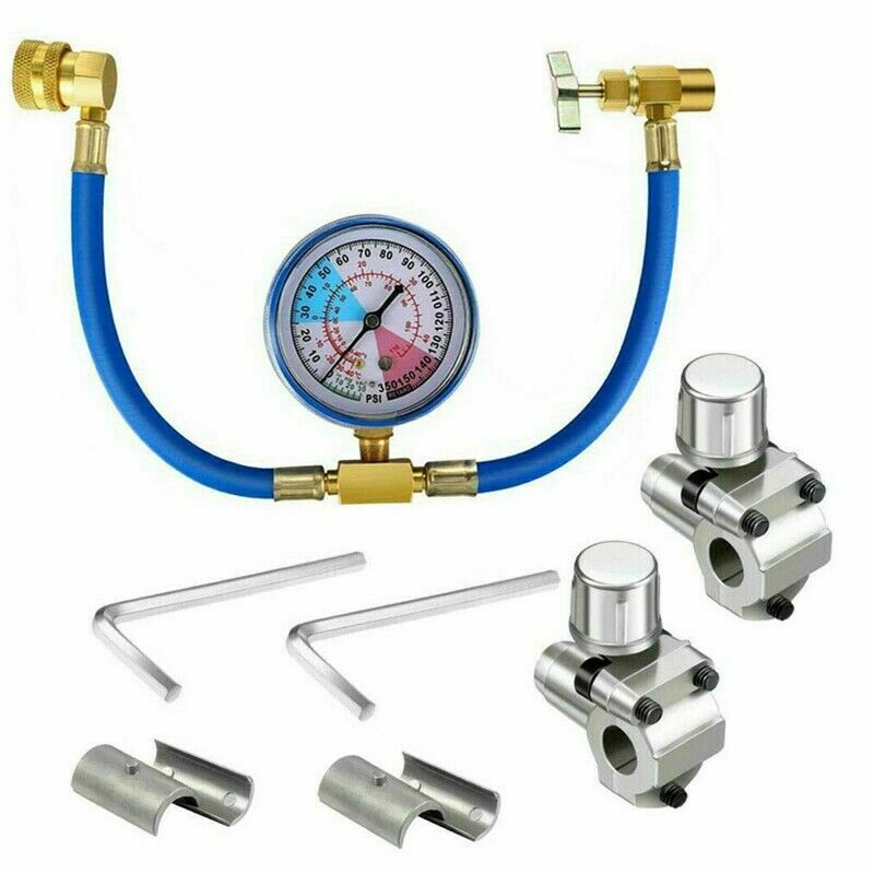 1* BPV31 Bullet Piercing Tap Valve Set For Home Use Refrigerator Pressure Gauge