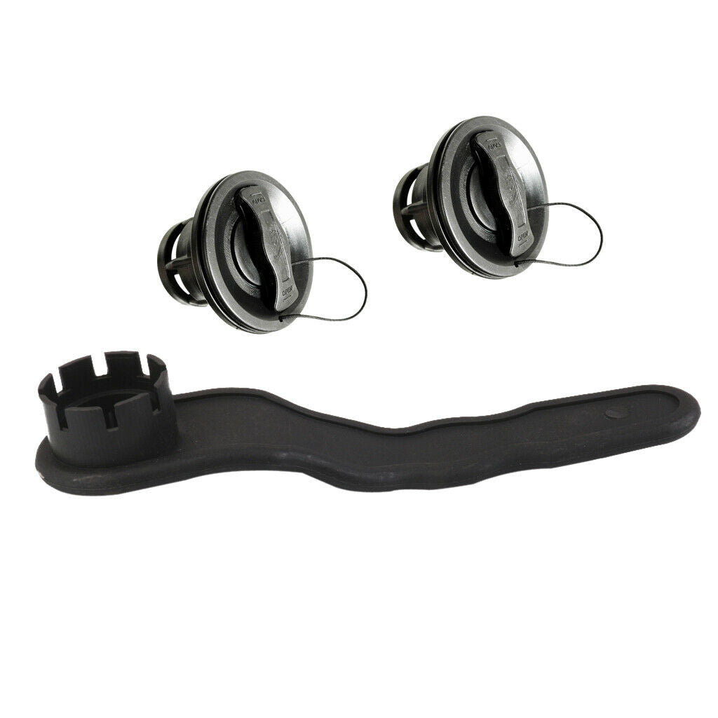 2Pcs Boat Air Valves Double Seal Air Valve + Valve Wrench For Inflatable Boat