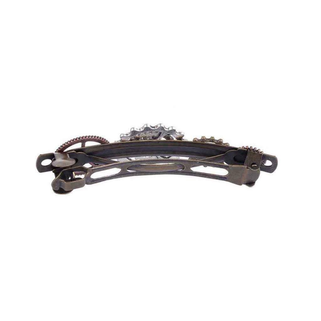 Retro Steampunk Gears Clock Hairpin Barrette Barrette Costume Accessory
