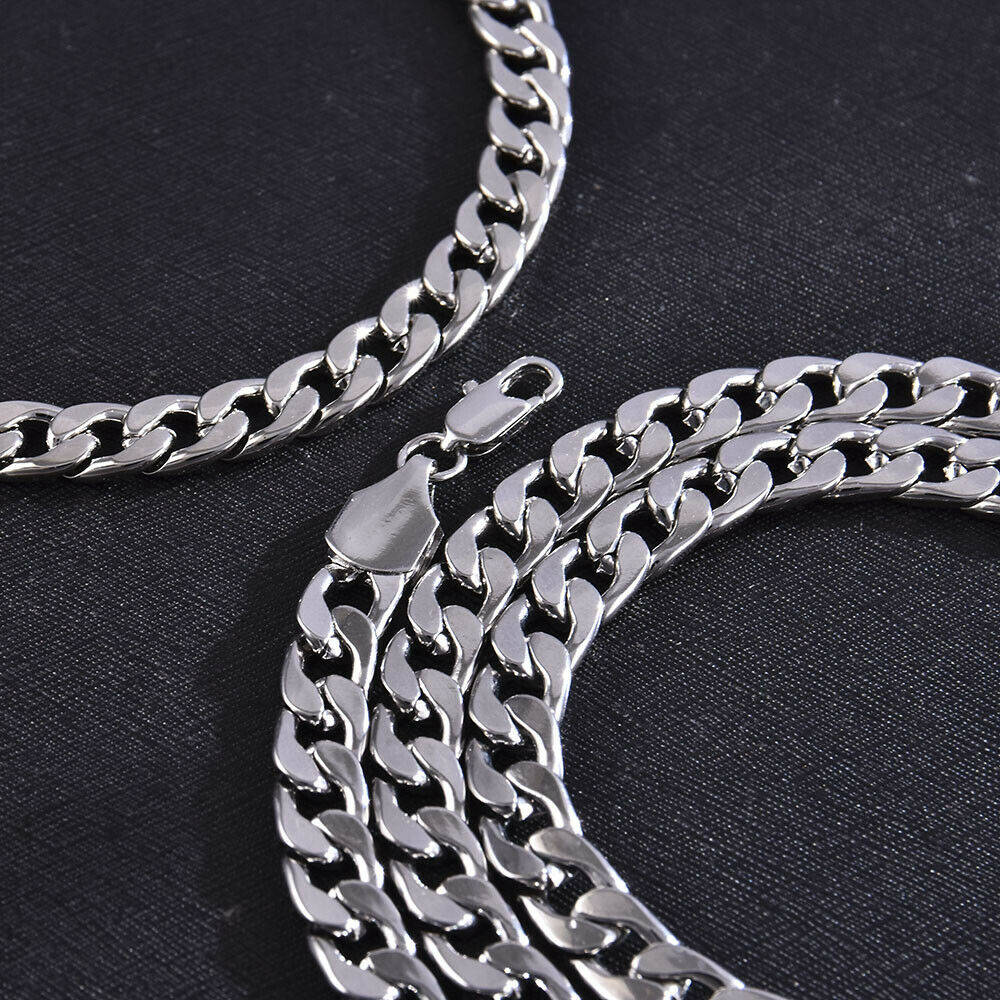 Sliver Bracelet And Chain Necklace alloy for Mens And Womenâ€™s non tarnish Set