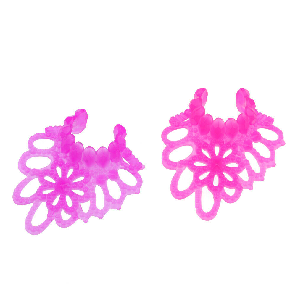 6 Pieces Cute Pink Plastic Neck Headband Choker And Scarf