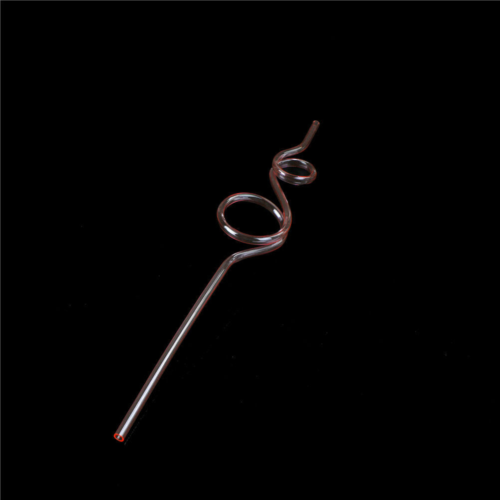 10Pcs Colorful Drinking Straws Crazy Curly Loop Plastic StrawsZ SJ