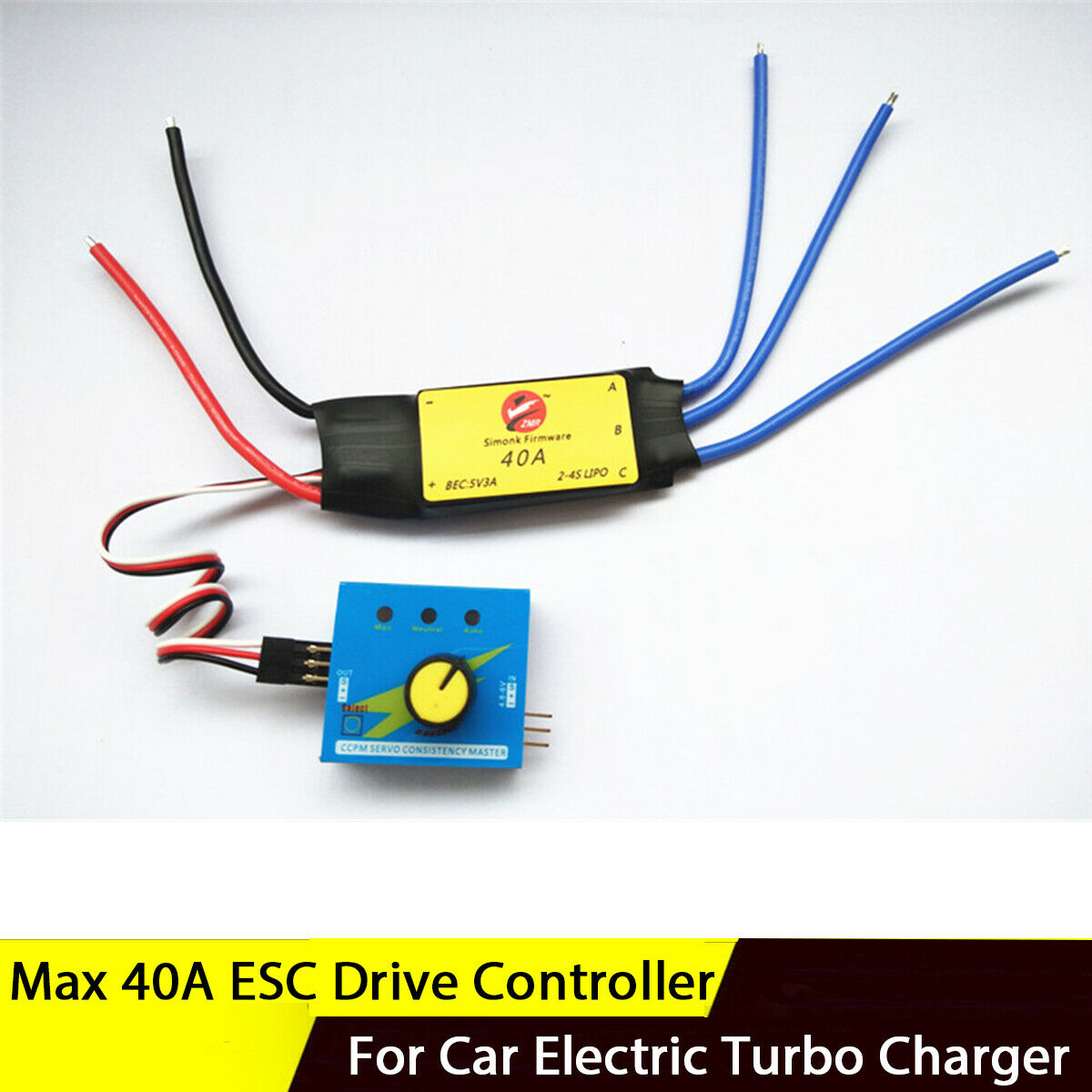 Max 480W  40A ESC Drive Controller For Car Electric Turbine Turbo Charger