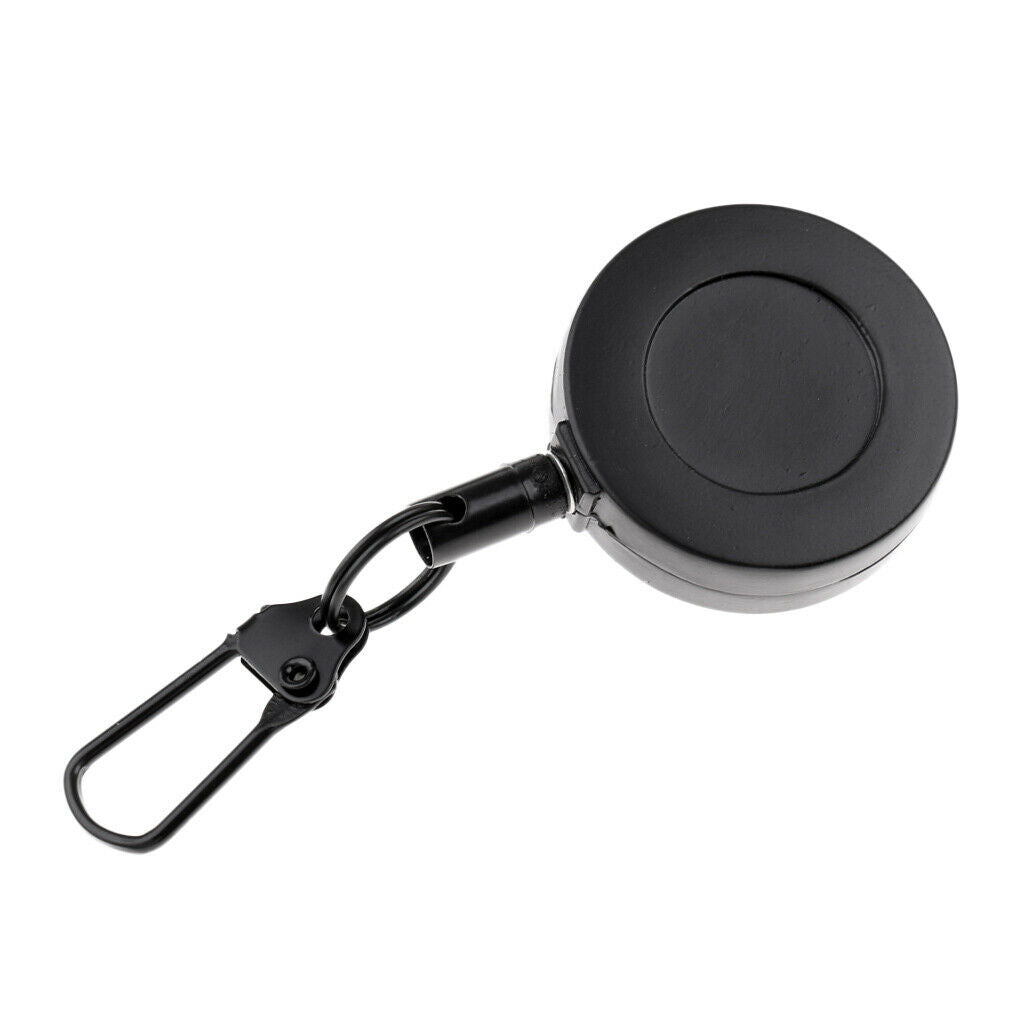 Fly fishing double zinger retractor stainless steel accessory black