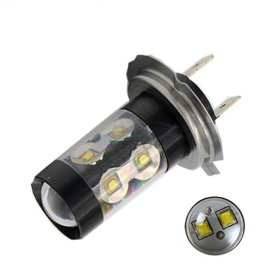 2 Pieces 50W 6000K White Aluminum Autocar Trim Fog Light LED Bulbs Replacement