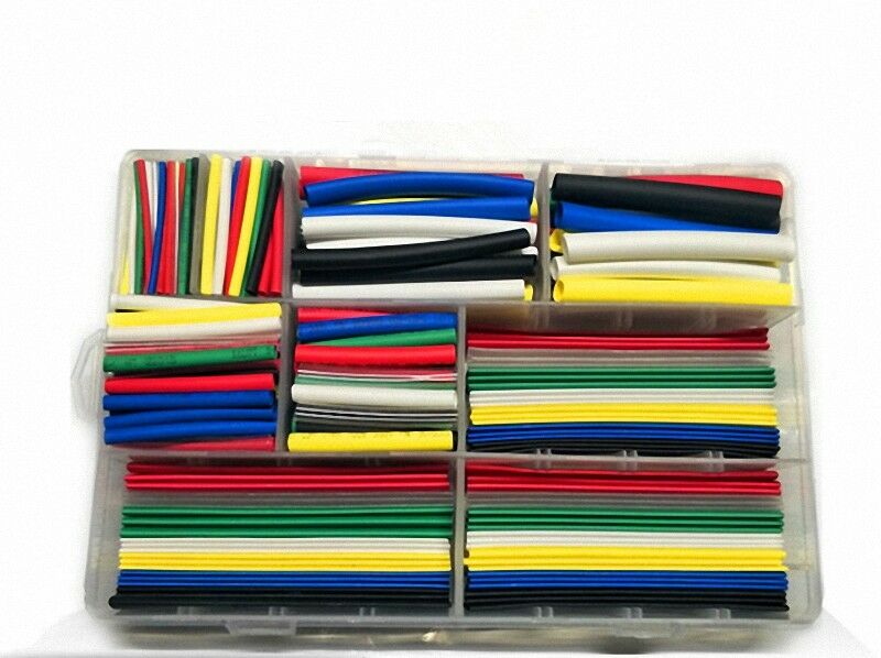 7 Colors, 378 Pcs Polyolefin Heat Shrinkable Tubing Sleeving Wrap Cable Kit