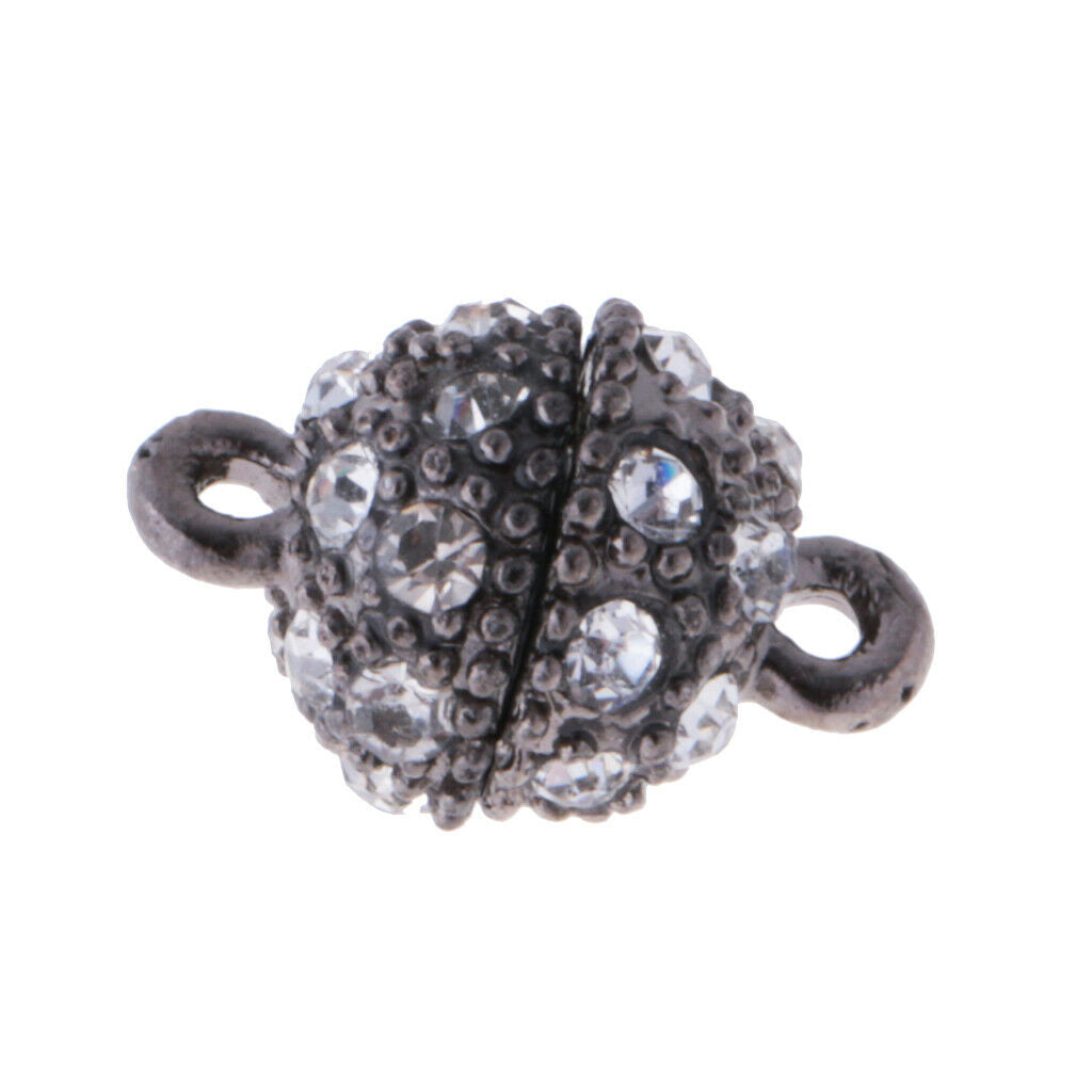 18 Pieces Bulk Round Ball Magnetic Beads Clasp for Necklace Bracelet Connector