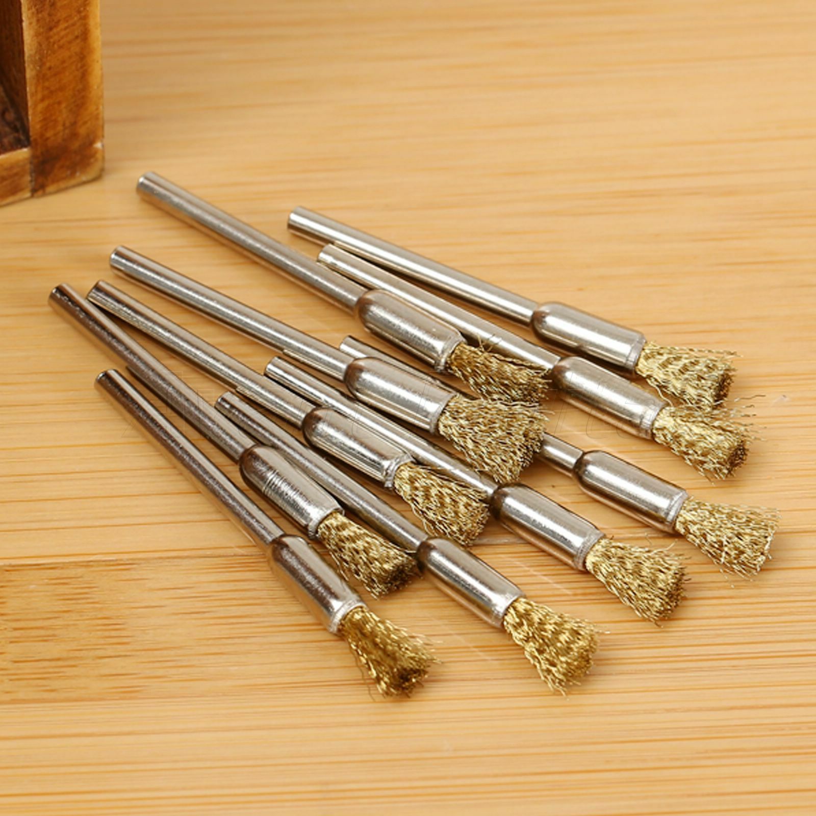 Brass Rotary Wire Wheel Pencil Polising Brushes Die Grinder Tool For Power 10PC