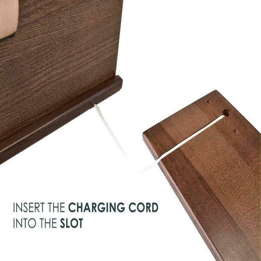 Wood Phone Docking Station Key Holder Wallet Stand Organizer 7T6T J5G Watch W3D8
