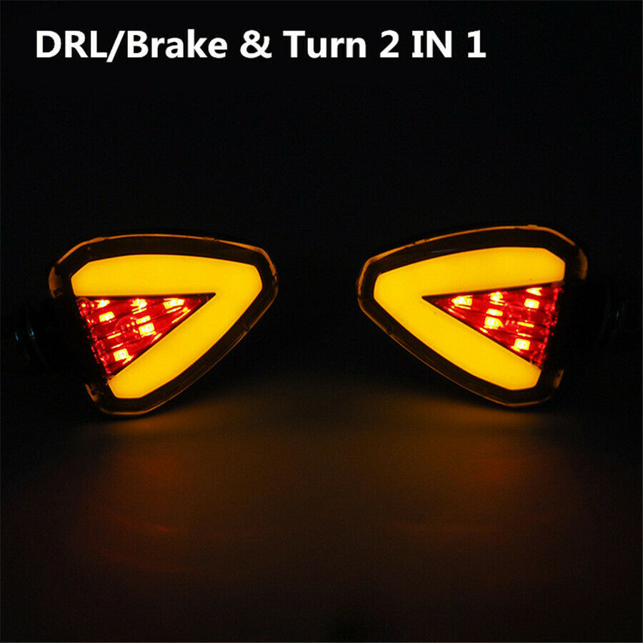 2x LED Turn Signal Light Indicator Brake Lamp DRL fit For Scooter Motorcycle