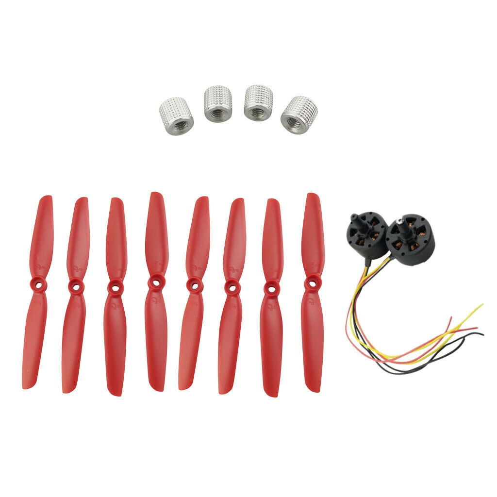 Propellers+Motors+Blade Prop   for MJX B8 B6 B6F B6FD RC Drone Parts Red