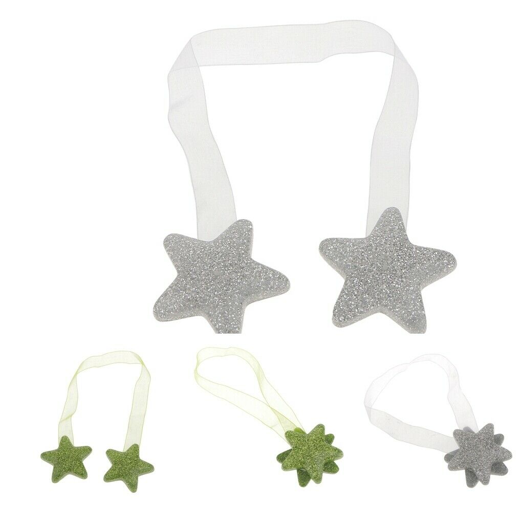 4x American European Style Star Curtain Tiebacks Holdbacks Tiers Brace Clips