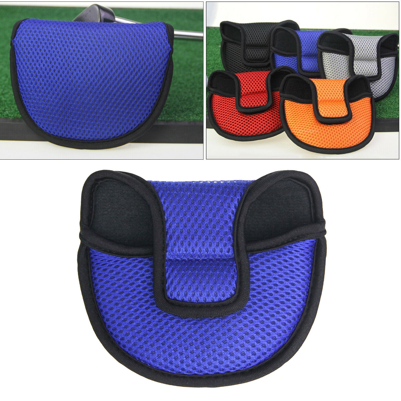 Nylon Golf Club Mallet Putter Head Cover Protector Headcover Universal Blue