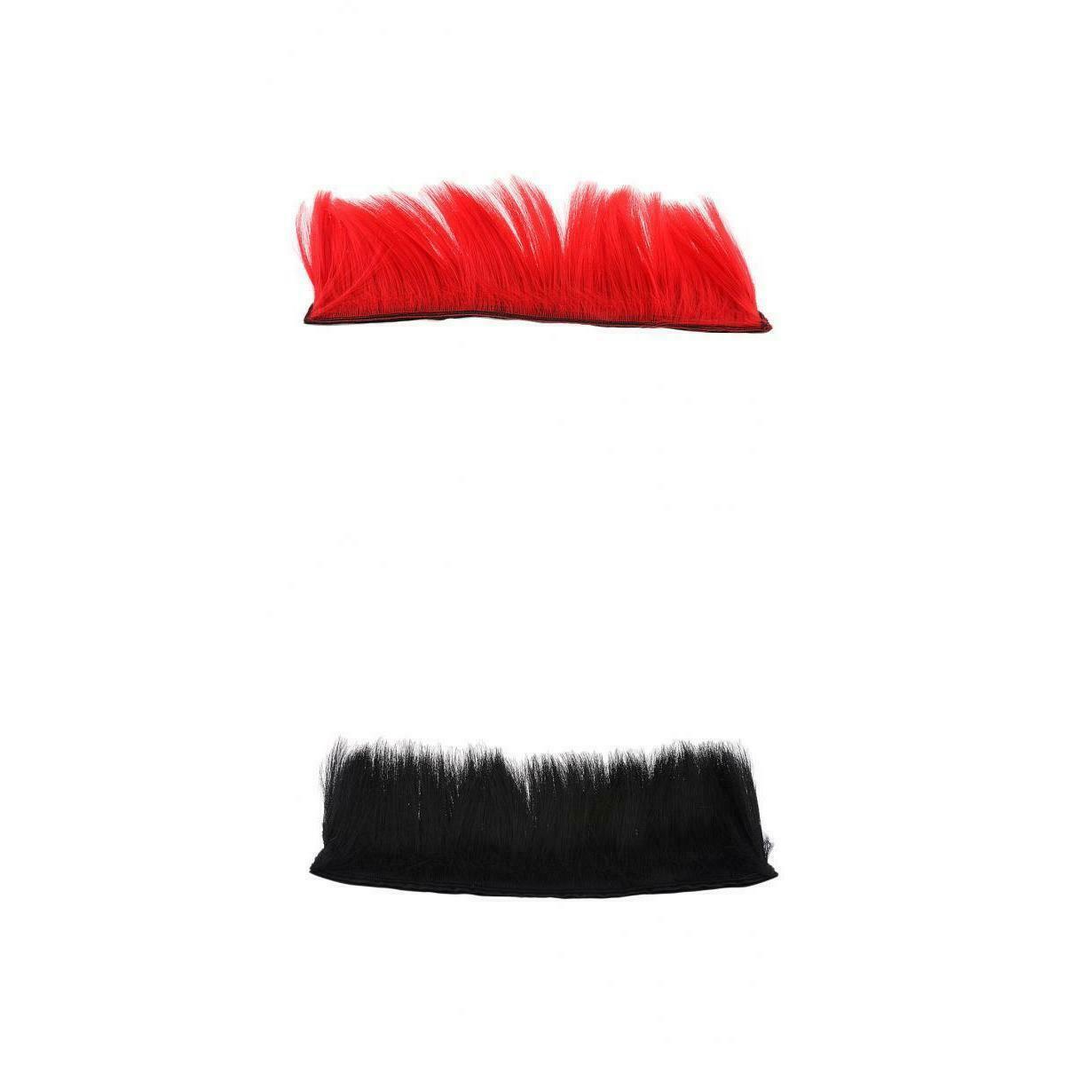 2x Racing Helmet Hawks Motorcycle Adhesive Mohawk Hair Patches Skinhead Costumes