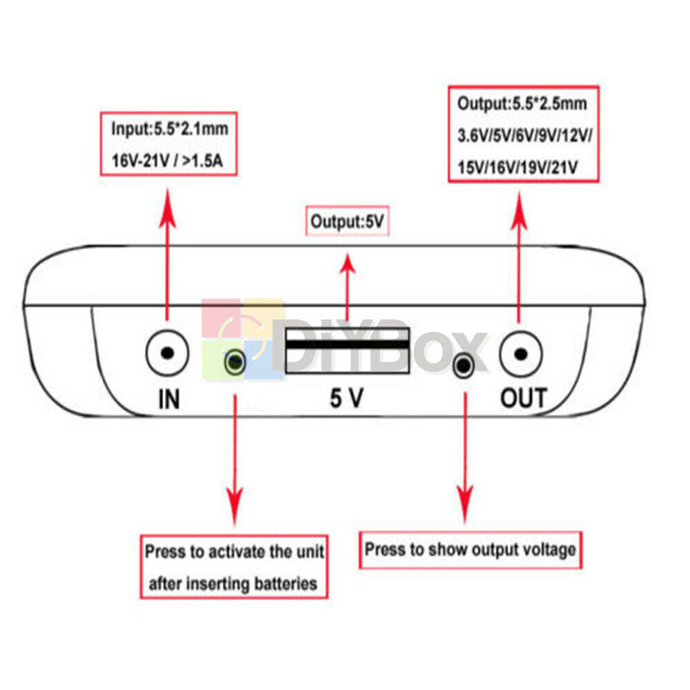 3.3A USB 5V -21V Mobile Power Bank Six 18650 Battery Charger PCB Module Board