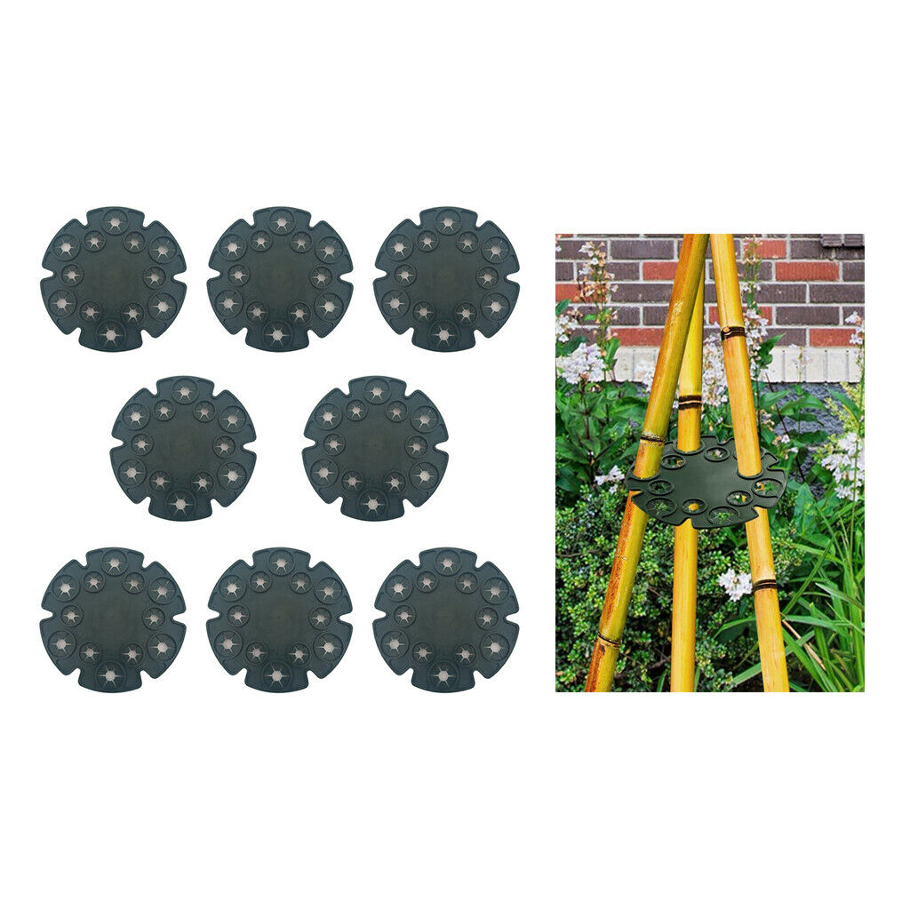 8x Heavy-duty Cane Holder Plastic Plant Cane Support Holder for Beans Green